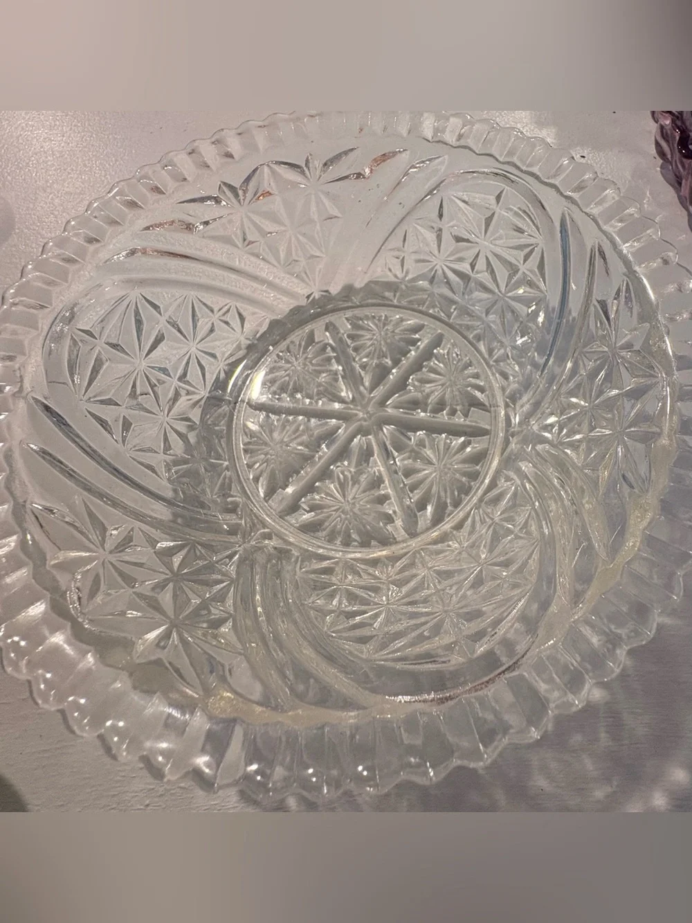 VintageAssorted Colored Glass Serving Dishes - Pink, Amber, Green, Purple, Clear